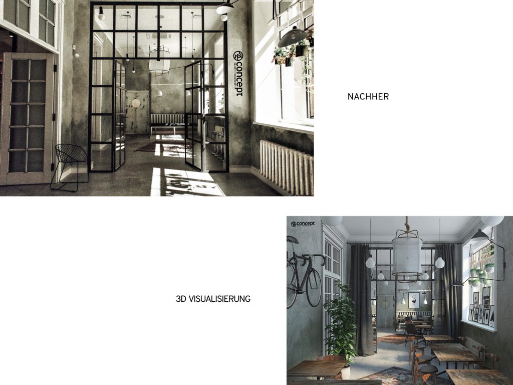 Bildgalerie Nachver-Visualisierung im Restaurant Design