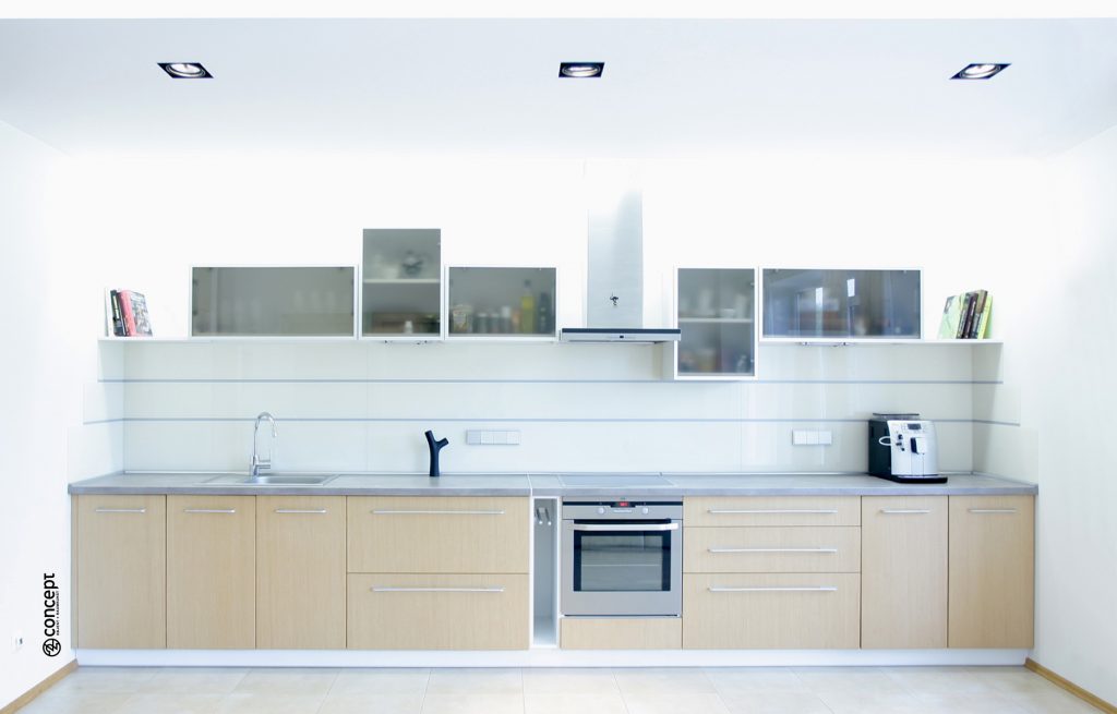 helle offene Küche im modern Style im Wohnraum